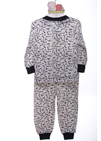 Синяя пижама с длинным рукавом трикотажная в абстракцию синяя 74 см (41805) Murat baby