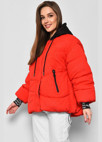 Червона демісезонна куртка жіноча демісезонна червоного кольору Let's Shop