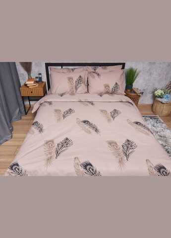 Комплект постільної білизни Бязь Gold Люкс сімейний 160х220х2 наволочки 4х50х70 (MS-820004373) Moon&Star Feathers (288535915)