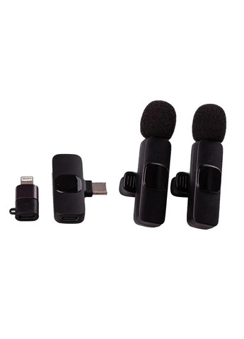 Петличні мікрофони набір з 2 шт K9 для iOS и Android, чорний 1662_lu 1662_lu 1662_lu K9PROFI (322340320)