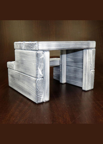 Скамейка-ступенька из дерева Гудзон шебби (ССТ-000321) No Brand (327847122)