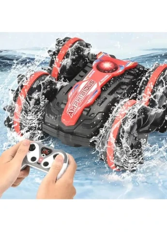 Машинка-амфибия Amphibious Stunt Car 7722 на радиоуправлении Red (3_05673) No Brand (395882178)