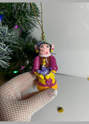 Набір сувенірних різдвяних ялинкових прикрас ручної роботи у подарунковій коробці Эльфа (321993505)