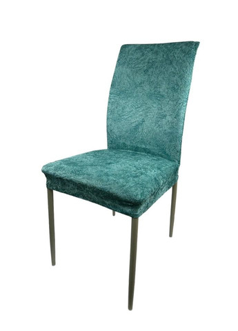 Чохол на стілець універсальний Evibu Туреччина Велюр текстурний бірюзовий 50708 No Brand (302506850)