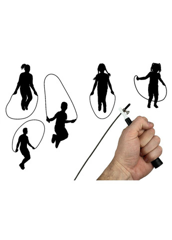 Швидкісна скакалка Speed Cable Rope 3 м зі сталевим тросом чорна EasyFit (362440646)