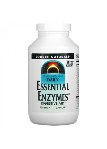 Натуральная добавка Daily Essential Enzymes 500 mg, 60 капсул Source Naturals (293481303)