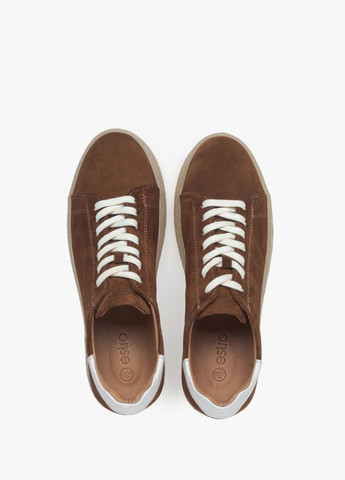 Світло-оранжеві кеди низькі, колір рудий Estro