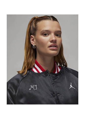 Чорна куртка жіноча varsity jacket black Air Jordan