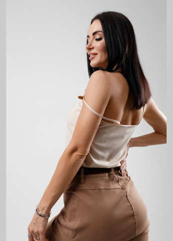 Бежевая женская летняя блузка Fashion Girl