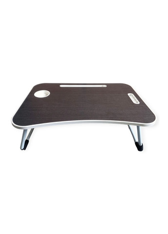 Столик для ноутбука, планшета сніданків складний переносний стіл в ліжко з підставкою під стакан і ручкою дерев'яний No Brand (293247435)