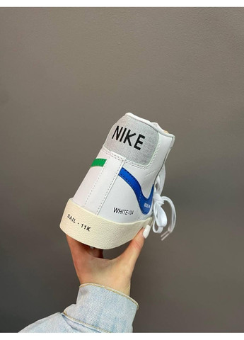 Белые демисезонные кроссовки мужские nike blazer white «red logo» найк блейзер No Brand