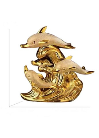 Розкішна настільна художня прикраса для дому статуетка у вигляді зграї з чотирьох дельфінів. No Brand (295058801)