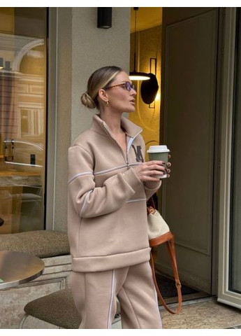 Женский спортивный костюм на флисе, турецкая тринитка, размер (арт. 588LUB) No Brand (370618837)