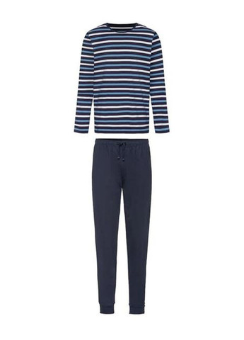 Пижама мужская трикотажная штаны джоггеры костюм для дома Livergy (317284073)