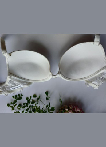 Молочный бюстгальтер пуш-ап гель 65с размер bronze с гипюром Lormar полиамид