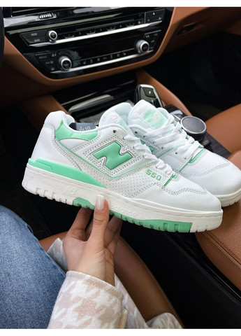 КРОСІВКИ ЖІНОЧІ NEW BALANCE 550 GREEN WHITE НЬЮ БЕЛАНС 550 No Brand сірі демісезони (367175456)
