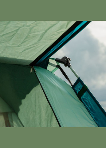 Палатка туристическая трехместная 235* 235* 155 см с тентом, синий LUGI (331768930)