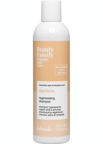Відновлювальний шампунь для пошкодженого волосся Beauty Family Organic Hair Care Ageless Shampoo 250ml (1457360-29113324) Nook (368648728)