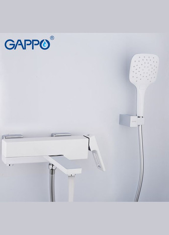 Змішувач для ванни G32178, білий/хром GAPPO (275335539)