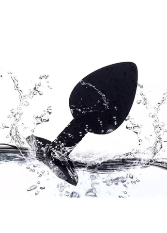 Анальна пробка силіконова зі стразами S No Brand (360899119)