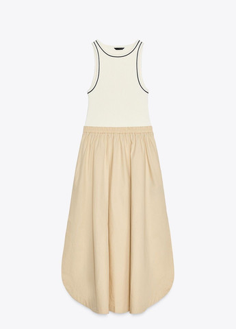 Комбінована сукня Zara однотонна