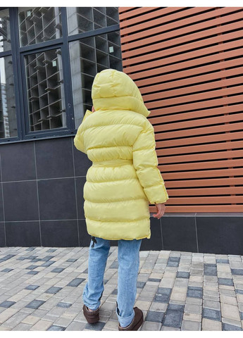 Желтый зимний Пуховик No Brand