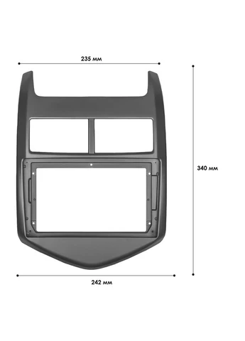 Переходная рамка Chevrolet Aveo 2011-2018 Sonic 2011-2018 Holden Barina 2011-2018 (3727) 9" Gray Lesko (394184878)