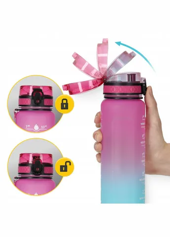 Пляшка для води спортивна 1000 мл Pink/Sky Blue () 4FIZJO P-5905973400770 (402385295)