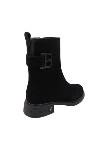 ботинки женские черные натуральная замша FARINNI