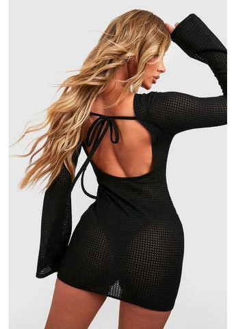 Чорна кежуал сукня Boohoo однотонна