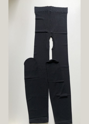 Прозрачные шелковистые капроновые соблазнительные колготки с вырезом 1-2 черный (1-211) No Brand (311222808)