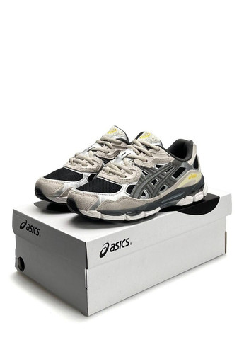 Цветные всесезонные кроссовки asics No Brand Gel-NYC Grey Silver Black