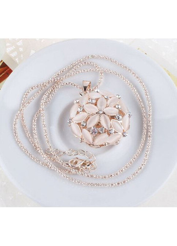 Женская подвеска-кулон с цепочкой Объемный Цветок «Flora» (золотистый) China (366875182)