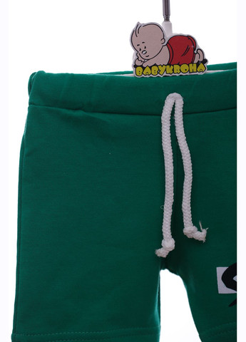 Сірий літній шорти з футболкою трикотажні "серф" зелені 62 см (44826) Beboo