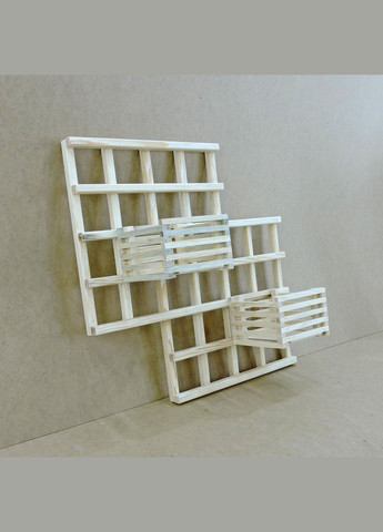 Полиця настінна для квітів з дерева Жуіс бланже (ЦВС-002901) No Brand (328225431)