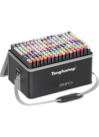 Большой набор двухсторонних скетч-маркеров 204 шт для рисования двухсторонних Touch Good Idea (315913449)