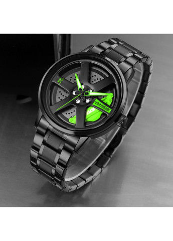 Часы кварцевые мужские черные с нержавеющей сталью водонепроницаемые для повседневного использования ProDobro (367267007)