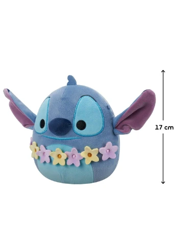 Мягкая игрушка серии Disney - Стич в гавайских леях (17 см) Squishmallows (374577652)