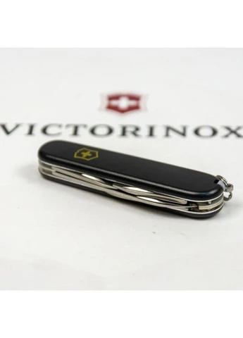 Ніж Spartan Mat 91мм,12функ,чорн.мат,штоп,жовт.лого Victorinox (385893737)