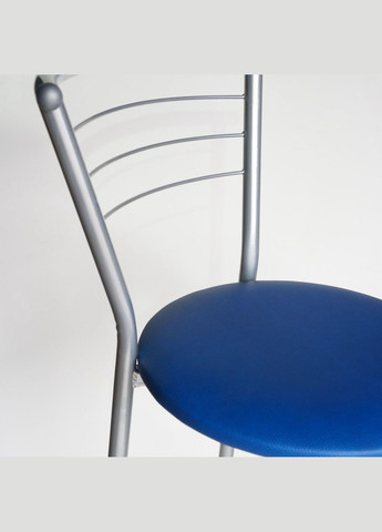 Стілець барний Хокер alum шкірзам синій для кухні, бару, літньої площадки УТП ГРУП Марко (300694262)