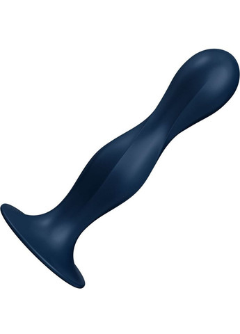 Дилдо Double Ball-R Dark Blue, унисекс, подвижные шарики внутри, на присоске Satisfyer (304996216)