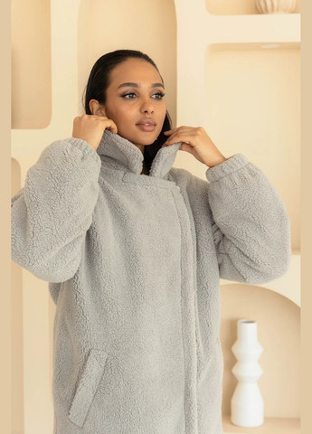 Серая демисезонная шуба Seventeen