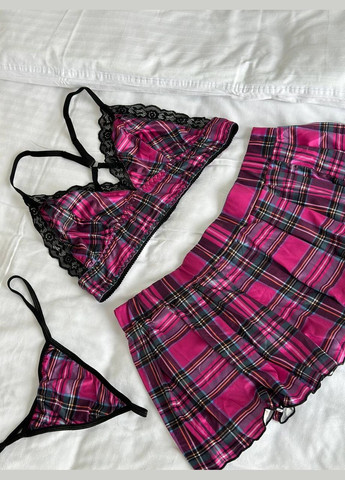 Спокусливий костюм школярки з мереживними деталями No Brand (324646503)