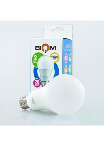 Светодиодная лампа BT-520 A80 20W E27 4500К матовая BIOM (362051692)