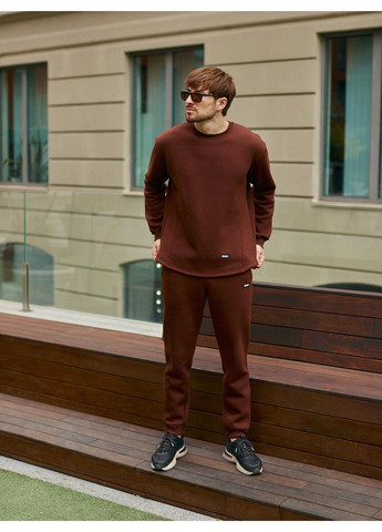 Чоловічий теплий костюм "Synergy" коричневий світшот і штани Intruder (359226987)