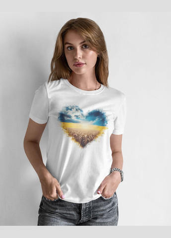 Футболка жіноча патріотична з серцем 21100007 Mishe - (315048393)