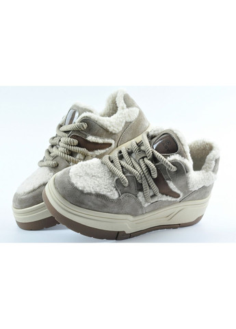 Кроссовки зимние женские 203387 ALLSY бежевые зима (355066522)