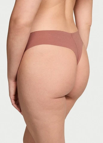 Бесшовные трусики-стринги No-Show Thong — Коричневые Victoria's Secret (387807663)