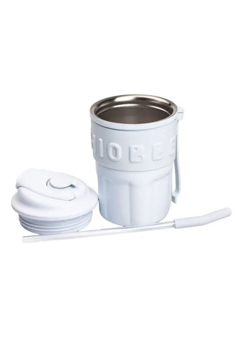 Термочашка Chiobbe з трубочкою та ремінцем 450 мл блакитна HP-14-18BL (A-033275) Yiwu (346267071)