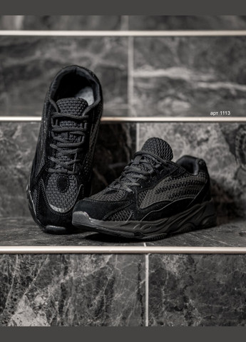 Черные демисезонные кроссовки мужские 700v2 black No Brand Yeezy 700 V2